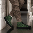 shoes - high top canvas-Vibe: Historic Scottish Highland Castle Garden Hedge High Top Canvas Shoes for Men-12-images on me