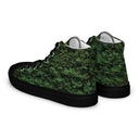 shoes - high top canvas-Vibe: Historic Scottish Highland Castle Garden Hedge High Top Canvas Shoes for Men-6-images on me