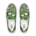 shoes - slip-on canvas-Nature: Historic Scottish Highland Castle Garden Flowers Slip-on Canvas Shoes for Men-1-images on me
