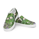 shoes - slip-on canvas-Nature: Historic Scottish Highland Castle Garden Flowers Slip-on Canvas Shoes for Men-10-images on me