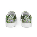 shoes - slip-on canvas-Nature: Historic Scottish Highland Castle Garden Flowers Slip-on Canvas Shoes for Men-3-images on me