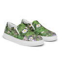 shoes - slip-on canvas-Nature: Historic Scottish Highland Castle Garden Flowers Slip-on Canvas Shoes for Men-4-images on me