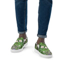 shoes - slip-on canvas-Nature: Historic Scottish Highland Castle Garden Flowers Slip-on Canvas Shoes for Men-9-images on me