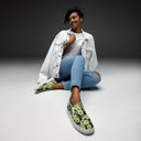 shoes - slip-on canvas-Nature: Victoria Island Petunias Slip-on Canvas Shoes for Women-8-images on me