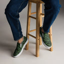 Vibe: Historic Scottish Highland Castle Garden Hedge Slip - on Canvas Shoes for Men - images on me