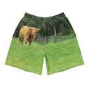 shorts - athletic (long)-God's Creatures: Highland Cattle Unisex Athletic Long Shorts-1-images on me