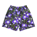 shorts - athletic (long)-Nature: Irish Noble's Castle Lobelias Unisex Athletic Long Shorts-2-images on me