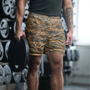 shorts - athletic (long)-Vibe: Cliffs of Moher Nature's Pattern Athletic Long Shorts-11-images on me