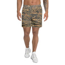 shorts - athletic (long)-Vibe: Cliffs of Moher Nature's Pattern Athletic Long Shorts-4-images on me
