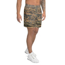 shorts - athletic (long)-Vibe: Cliffs of Moher Nature's Pattern Athletic Long Shorts-7-images on me