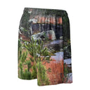 shorts - mesh (long)-Explore: Georgia's Granite Sentinel Unisex Mesh Shorts-10-images on me