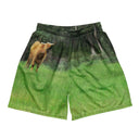 shorts - mesh (long)-God's Creatures: Highland Cattle Unisex Mesh Shorts-12-images on me