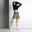 shorts - mesh (long)-Nature: Historic Scottish Highland Castle Garden Flowers Unisex Mesh Shorts-12-images on me