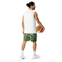 shorts - mesh (long)-Nature: Historic Scottish Highland Castle Garden Flowers Unisex Mesh Shorts-8-images on me