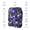 Features view of unisex mesh shorts featuring Castle Lobelias floral print captured at Dromoland Castle, County Clare, Ireland