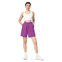 shorts - mesh (long)-Nature: Victoria Island Dahlia Unisex Mesh Shorts-10-images on me