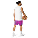 shorts - mesh (long)-Nature: Victoria Island Dahlia Unisex Mesh Shorts-12-images on me