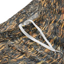 Close-up view of unisex mesh shorts with breathable mesh and all-over Cliffs of Moher rock-layer pattern (Nature’s Pattern)