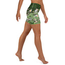 shorts - yoga-Nature: Historic Scottish Highland Castle Garden Flowers Yoga Shorts-1-images on me