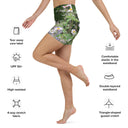 Nature: Historic Scottish Highland Castle Garden Flowers Yoga Shorts - images on me