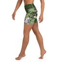 Nature: Historic Scottish Highland Castle Garden Flowers Yoga Shorts - images on me