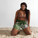 Nature: Historic Scottish Highland Castle Garden Flowers Yoga Shorts - images on me