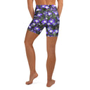 shorts - yoga-Nature: Irish Noble's Castle Lobelias Yoga Shorts-3-images on me