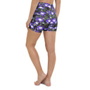shorts - yoga-Nature: Irish Noble's Castle Lobelias Yoga Shorts-4-images on me