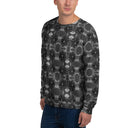 sweatshirt - pullover-Vibe: Victoria Island Dahlia Monochrome Charm Unisex Sweatshirt-3-images on me