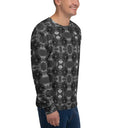 sweatshirt - pullover-Vibe: Victoria Island Dahlia Monochrome Charm Unisex Sweatshirt-4-images on me