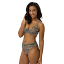 swimwear - bikini-Vibe: Cliffs of Moher Nature's Pattern High-waisted Bikini-3-images on me