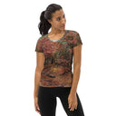 tee - athletic-Explore: Autumn in Georgia Path Athletic Tee for Women-1-images on me