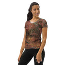 tee - athletic-Explore: Autumn in Georgia Path Athletic Tee for Women-3-images on me