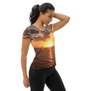 tee - athletic-Explore: Florida Sunrise Athletic Tee for Women-4-images on me