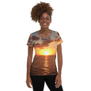 tee - athletic-Explore: Florida Sunrise Athletic Tee for Women-5-images on me