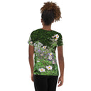 tee - athletic-Nature: Historic Scottish Highland Castle Garden Flowers Athletic Tee for Women-2-images on me