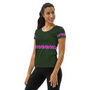 Nature: Victoria Island Dahlia Row Athletic Tee for Women - images on me