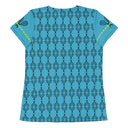 Sports Talk: Wanna Play Tennis Rackets Athletic Tee for Women (black rackets) - images on me