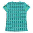 Sports Talk: Wanna Play Tennis Rackets Athletic Tee for Women (black rackets) - images on me