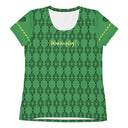 Sports Talk: Wanna Play Tennis Rackets Athletic Tee for Women (black rackets) - images on me