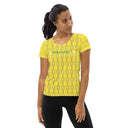 tee - athletic-Sports Talk: Wanna Play Tennis Rackets Athletic Tee for Women (grey rackets)-25-images on me
