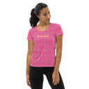 tee - athletic-Sports Talk: Wanna Play Tennis Rackets Athletic Tee for Women (grey rackets)-43-images on me