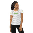 tee - athletic-Sports Talk: Wanna Play Tennis Rackets Athletic Tee for Women (grey rackets)-68-images on me