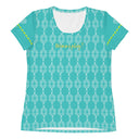 Sports Talk: Wanna Play Tennis Rackets Athletic Tee for Women (white rackets) - images on me