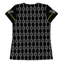 Sports Talk: Wanna Play Tennis Rackets Athletic Tee for Women (white rackets) - images on me