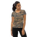 tee - athletic-Vibe: Cliffs of Moher Nature's Pattern Athletic Tee for Women-1-images on me