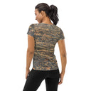 tee - athletic-Vibe: Cliffs of Moher Nature's Pattern Athletic Tee for Women-2-images on me