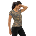 tee - athletic-Vibe: Cliffs of Moher Nature's Pattern Athletic Tee for Women-4-images on me