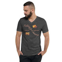 tee - cotton v-neck-Saywear: Falling for Leaves Autumn Unisex V-Neck Tee-12-images on me
