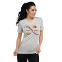 tee - cotton v-neck-Saywear: Falling for Leaves Autumn Unisex V-Neck Tee-15-images on me